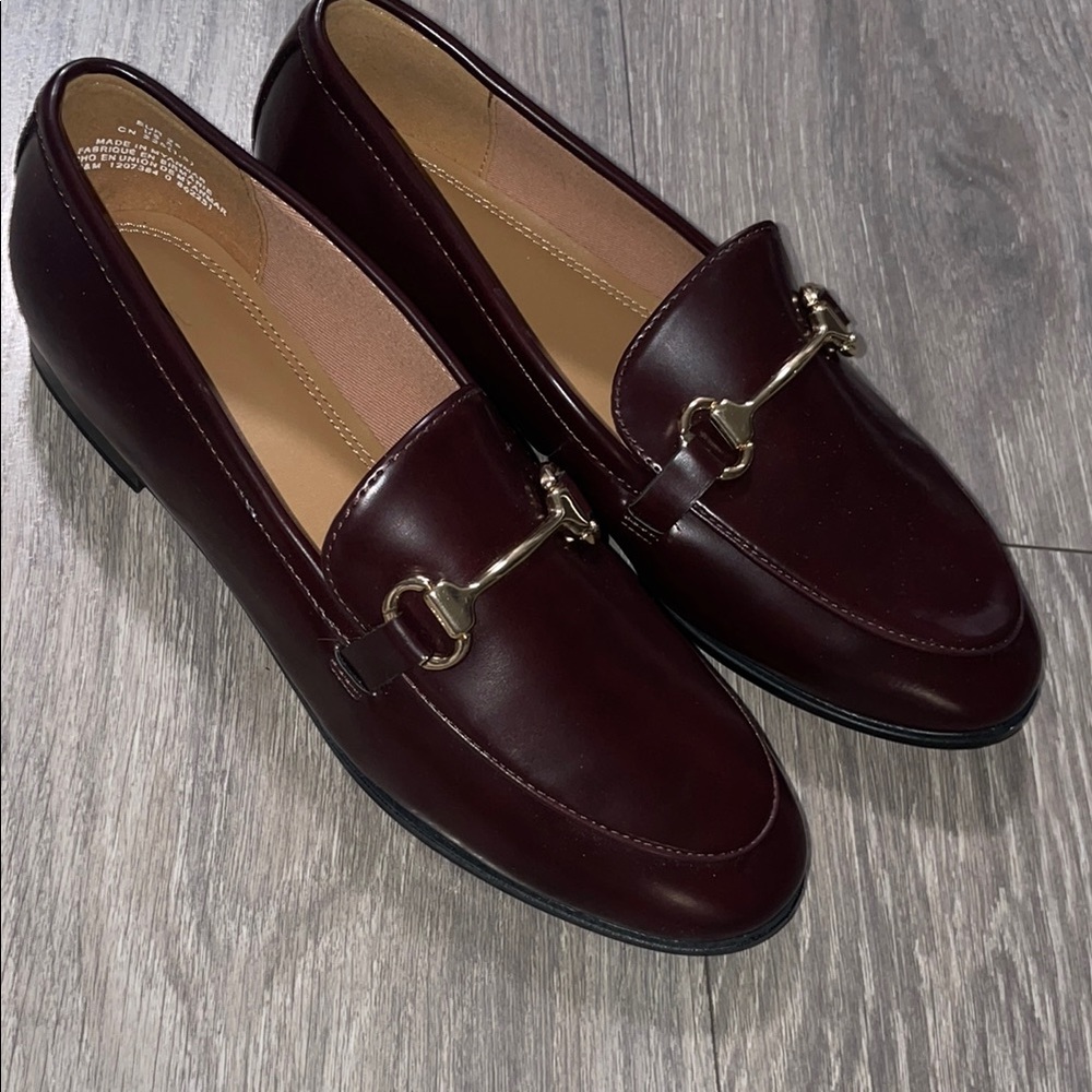 Brand new- never worn  Burgundy Loafers for Women
